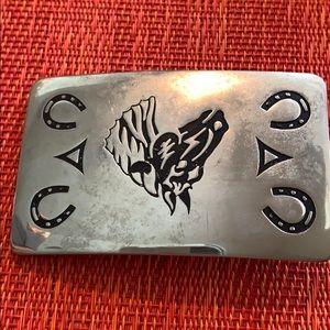 Chambers silver belt buckle